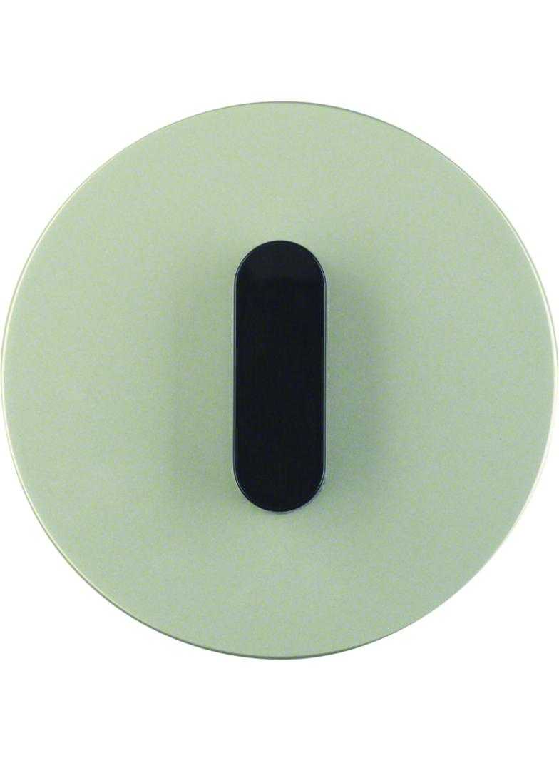 BERKER R.classic Płytka czołowa z pokrętłem do łącznika obr. stal szlachetna/czarny 1001200400 HAGER