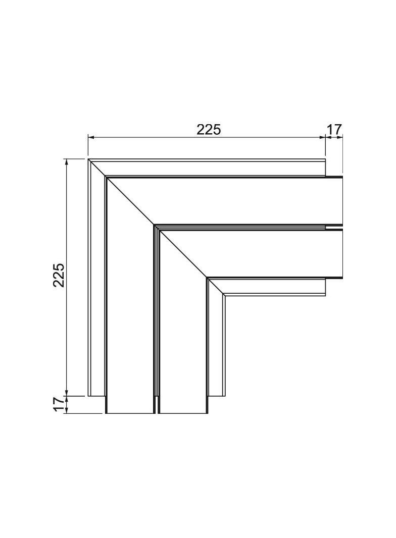 GA-FS53130RW, Naroże płaskie, stałe, Alu