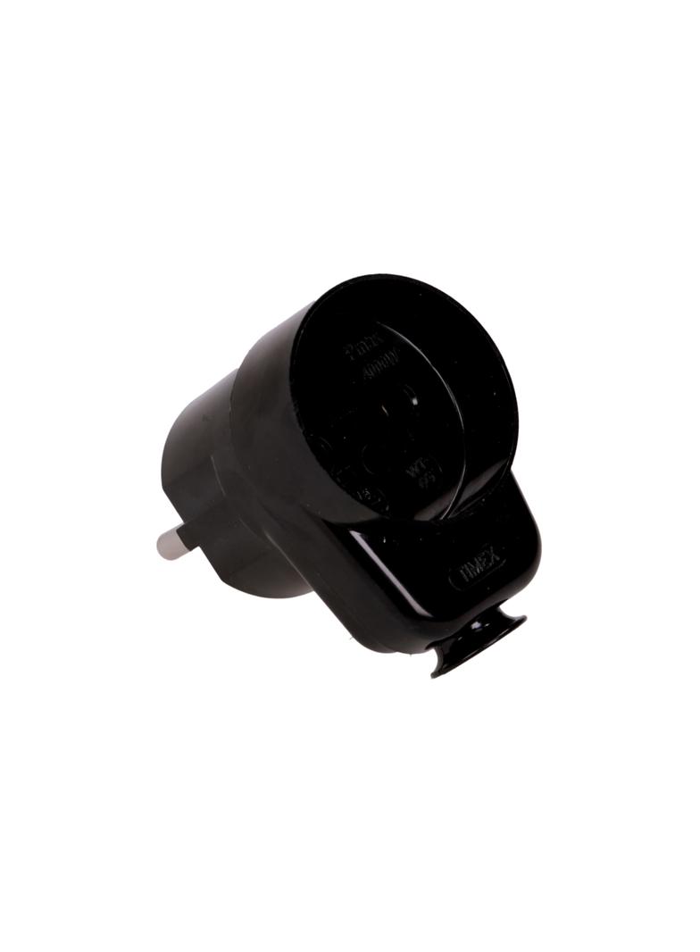 Wtyczka kątowa 2P z gniazdem czarna WT-16U/G K2/CZARNY ORNO