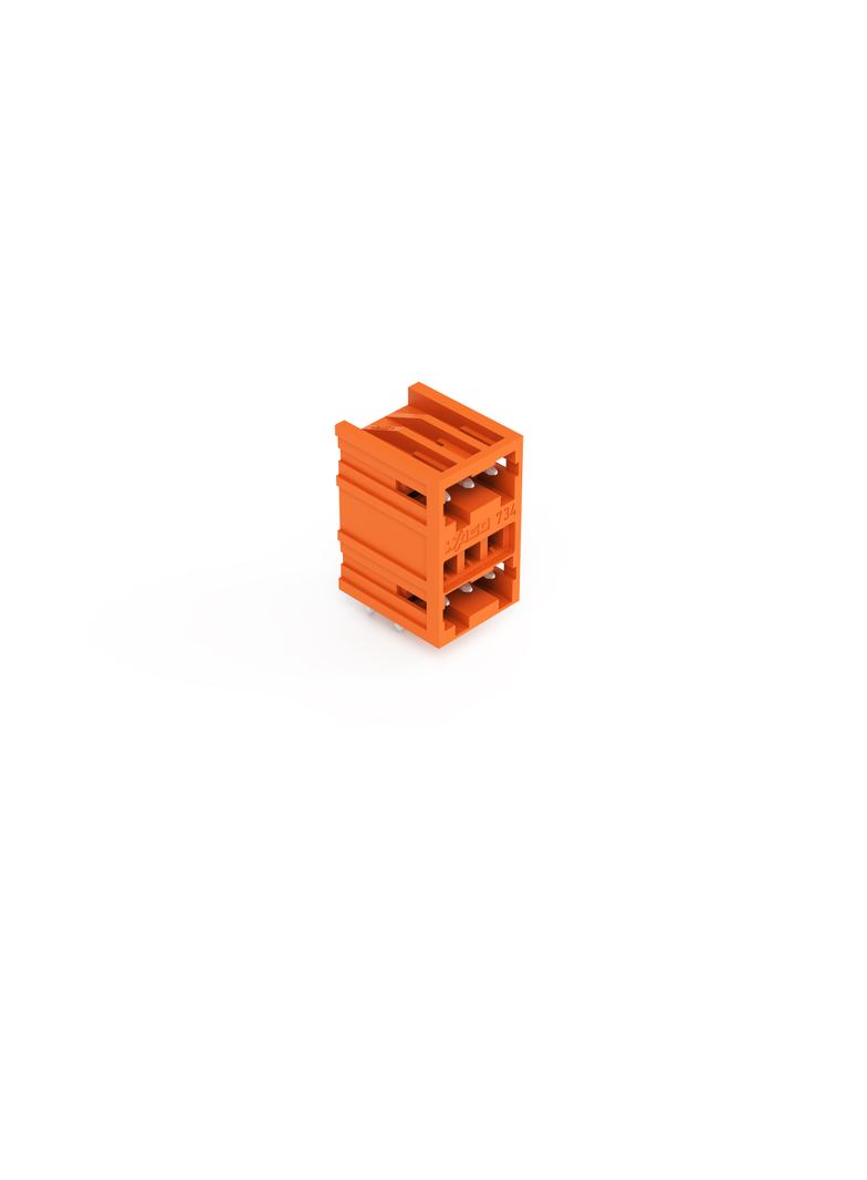 MCS-MINI dwupiętrowy wtyk 2 x 3 bieg. pomarań. raster 3,81 mm /100szt./ WAGO