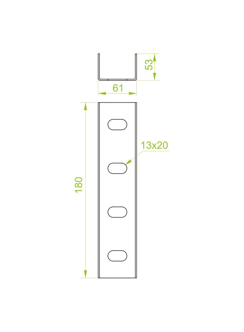 LCTT50H50 Łącznik ceownika 3,0 mm