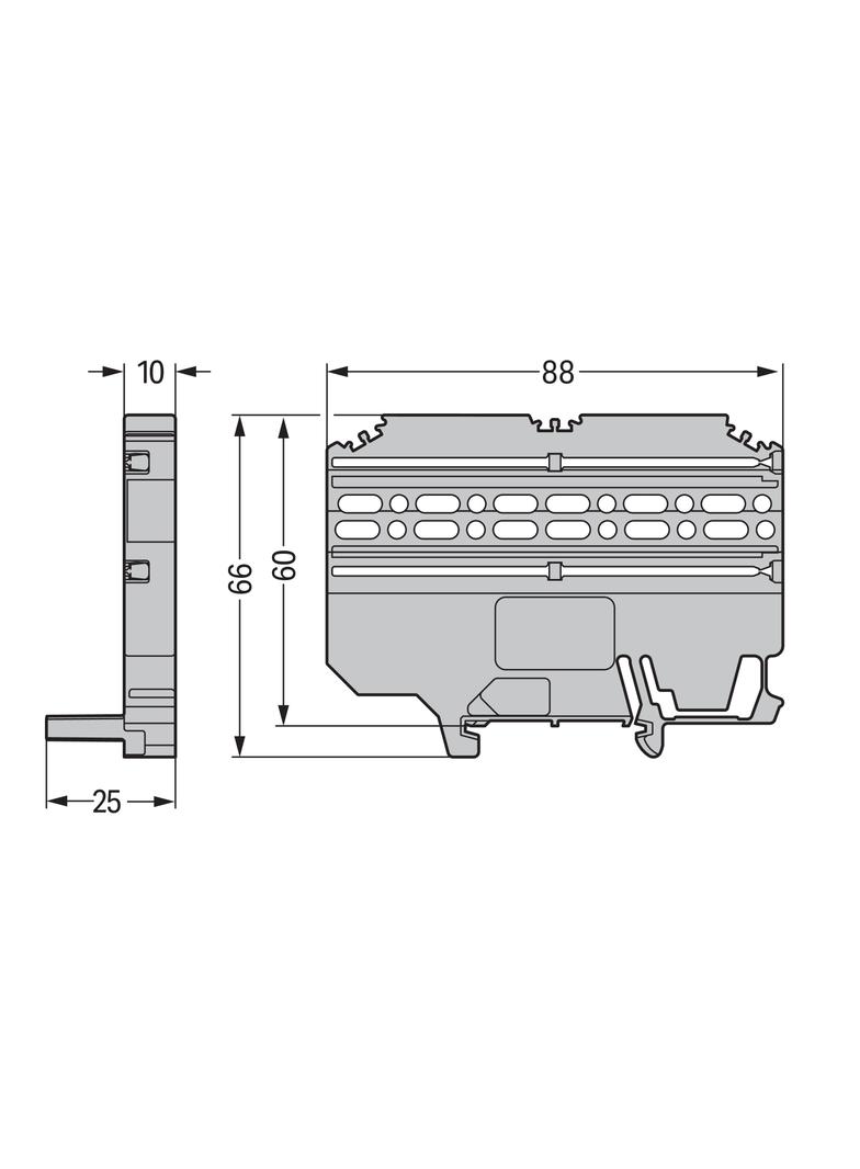 adapter montażowy do gniazd pinowych i wtyków sprężynowych