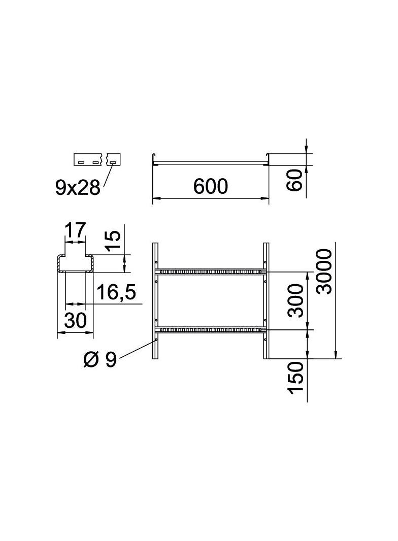 LCIS 660 3 FS, Drabina kablowa