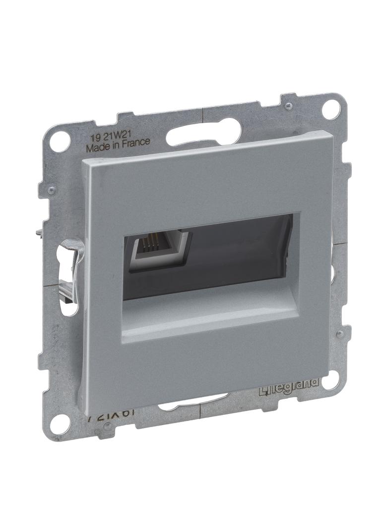 SUNO - Gniazdo RJ 11, Aluminium, Legrand