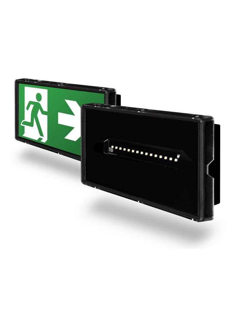 Oprawa ewakuacyjna/awaryjna VELLA LED SO 150 CB IP44 [BLK] + (V3, V4, V5) / współpraca z centralną b 87520 INTELIGHT