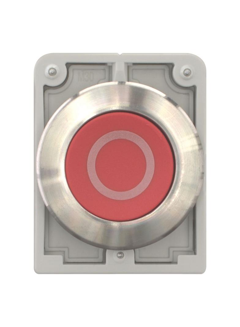 M30I-FDR-R-X0 Przycisk 30mm płaski bez samopowrotu czerwony O stal nierdzewna 188102 EATON