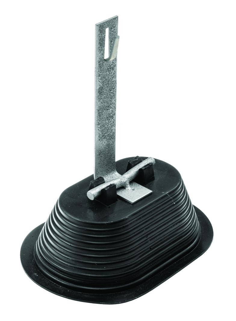 Uchwyt betonowy z podstawką z tworzywa B = 200 (zacisk przez dogięcie) oc.ogniowy