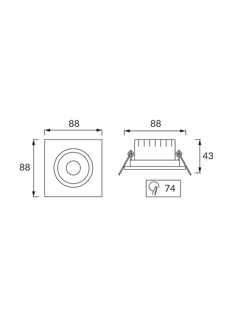 Sufitowa oprawa punktowa MONI LED D 5W 4000K WHITE