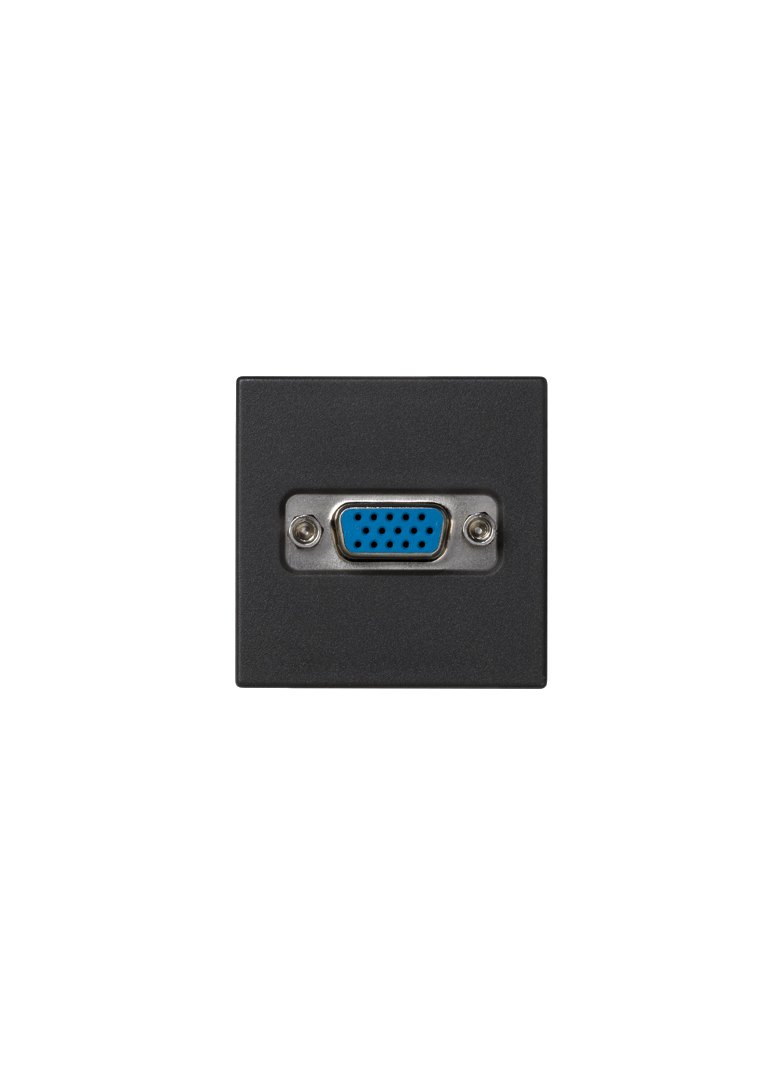 Simon Connect Płytka K45 złącza VGA (D-Sub 15) 45x45mm + wkład zaciski śrubowe szary grafit K100B/14 KONTAKT