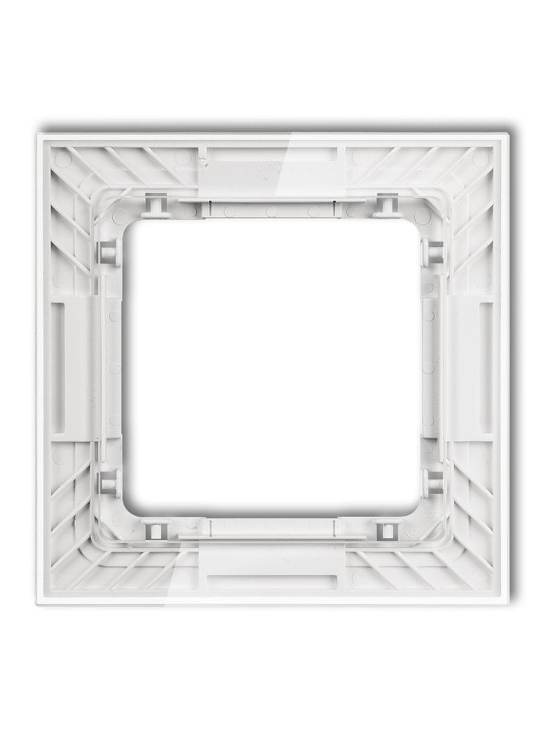 DECO Ramka uniwersalna pojedyncza transparentna DECO Art - efekt szkła (ramka: transparentna; spód: