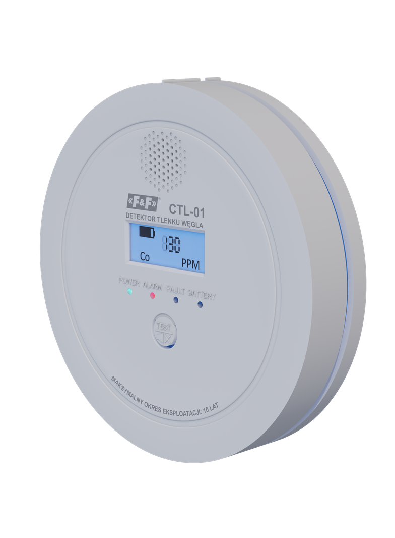 Detektor czujnik tlenku węgla czadu CTL-01 F&F
