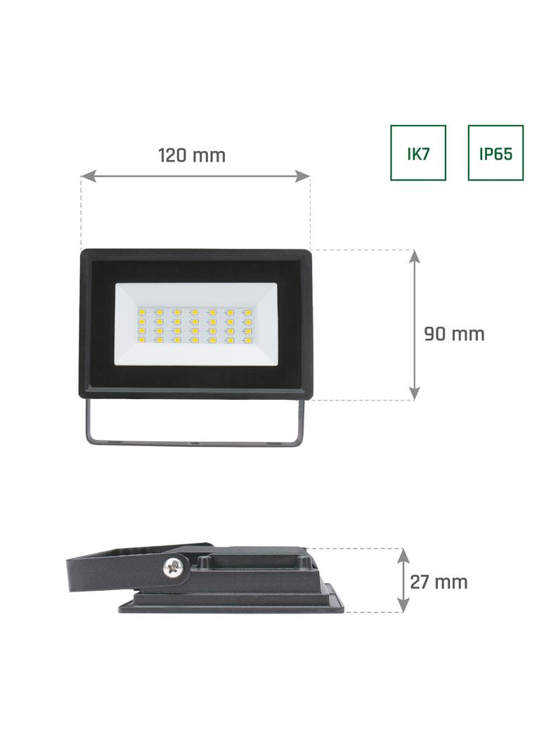 NOCTIS LUX 3 NAŚWIETLACZ 20W NW 230V IP65 120x90x27mm CZARNY