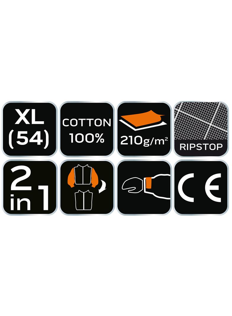 Bluza robocza PREMIUM, 100% bawełna, ripstop, rozmiar XL