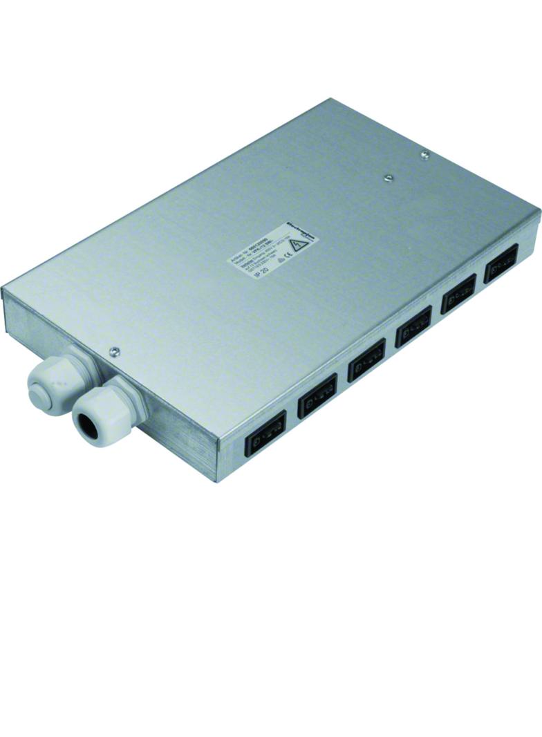 tehalit.SPW Rozdzielacz podłogowy płaski Wago 12 gniazd czarnych SPWA129005 HAGER