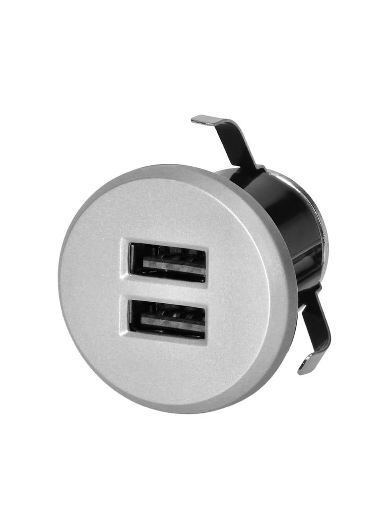Ładowarka 2xUSB (typ A 3,4A) wpuszczana w blat srebrna OR-GM-9019/G ORNO
