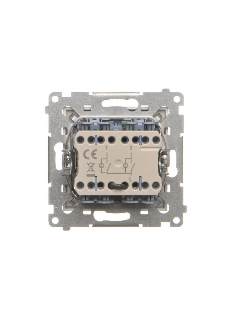 Simon 55 Łącznik świecznikowy z podświetleniem LED – osobne podświetlenie dla każdego klawisza szybkozłączka Aluminium mat TW5L2.01/143 KONTAKT