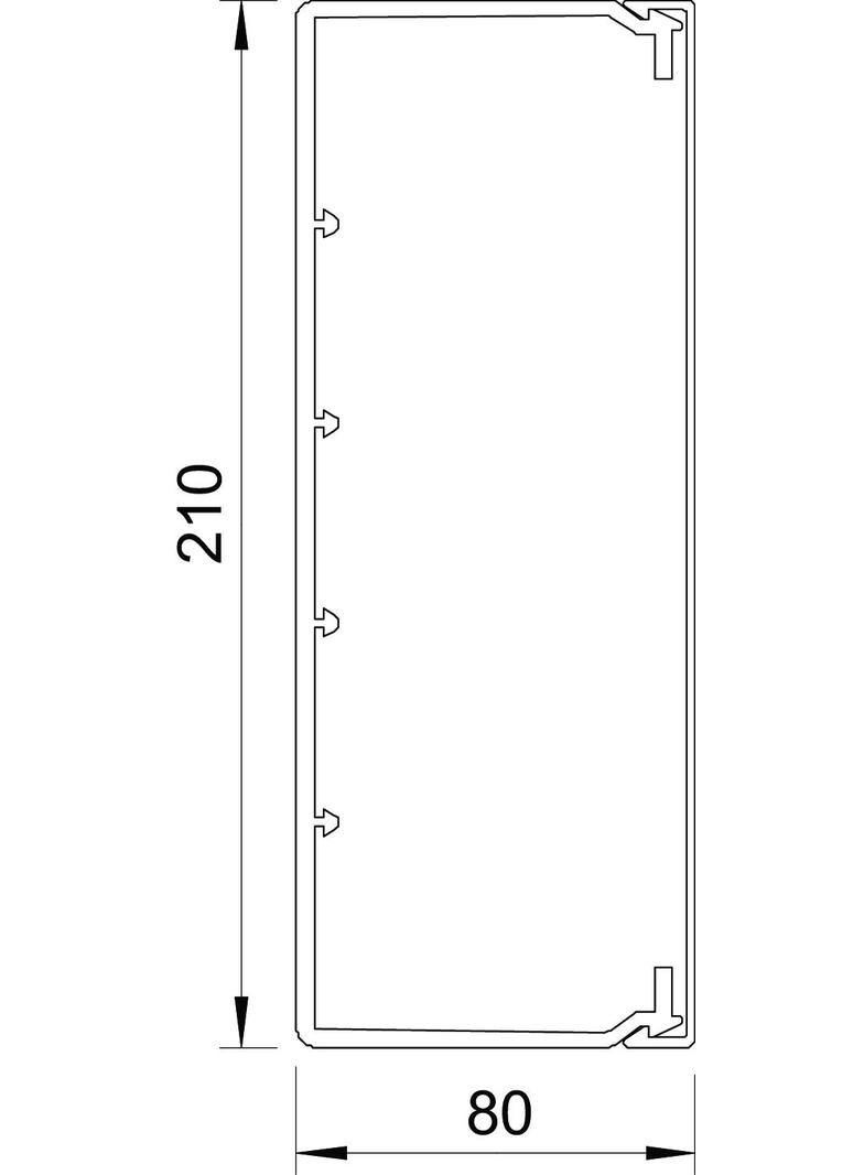 WDK 80210, KANAŁ ŚCIENNY I SUFITOWY, 80X210X2000