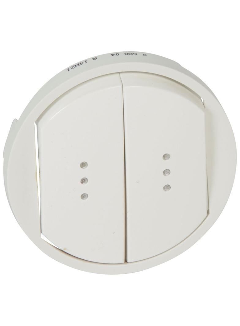 CELIANE - KLAWISZ PODWÓJNY PODŚWIETLANY BIAŁY, Legrand