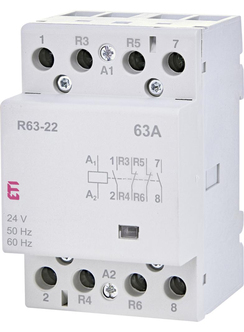 Stycznik modułowy 63A 2Z 2R 3M 4P R 63-22 24V 002463471 ETI