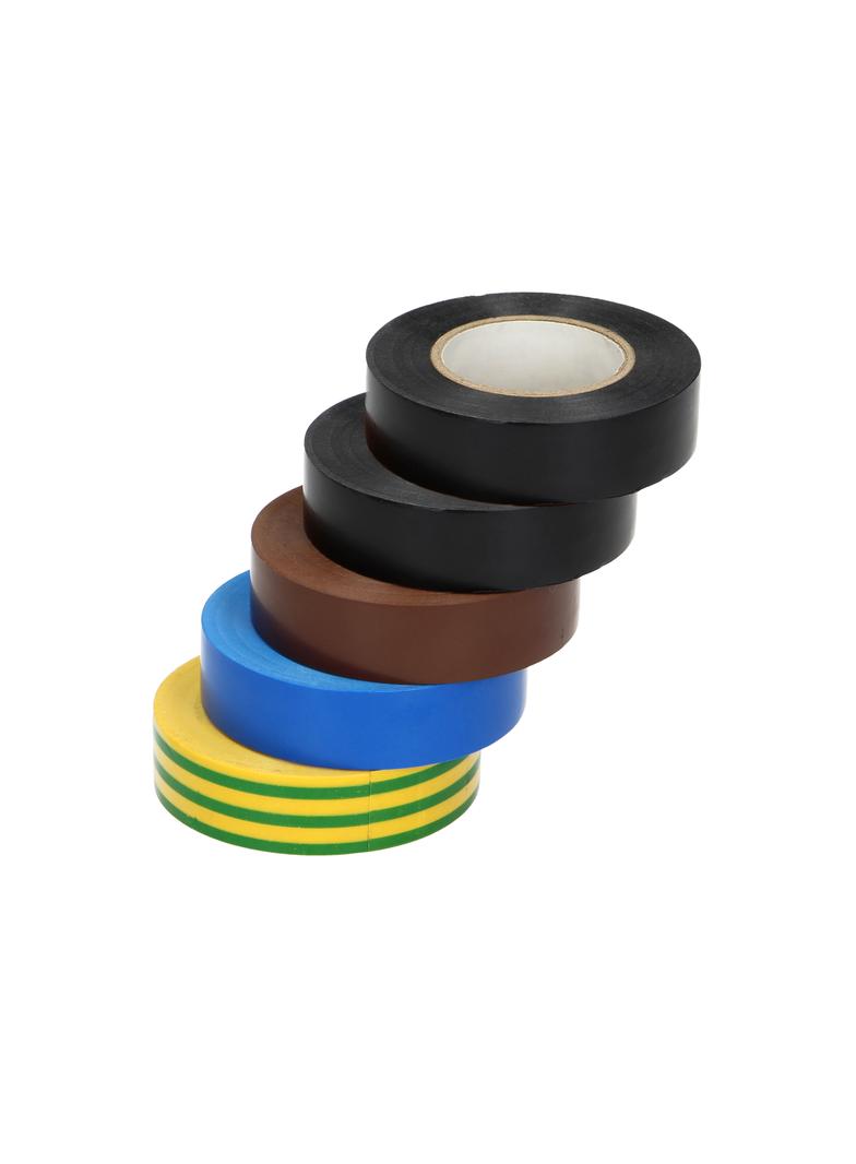 Zestaw 5 taśm 19mm 2x czarna brązowa niebieska żółtozielona długość 20m OR-AE-13198 ORNO