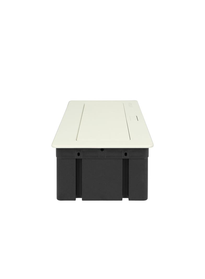 NOEN Kaseta meblowa wpuszczana w blat ze zintegrowaną ramką PCV na gniazda modułowe 3 x 45x45mm lub OR-GM-9010/W ORNO