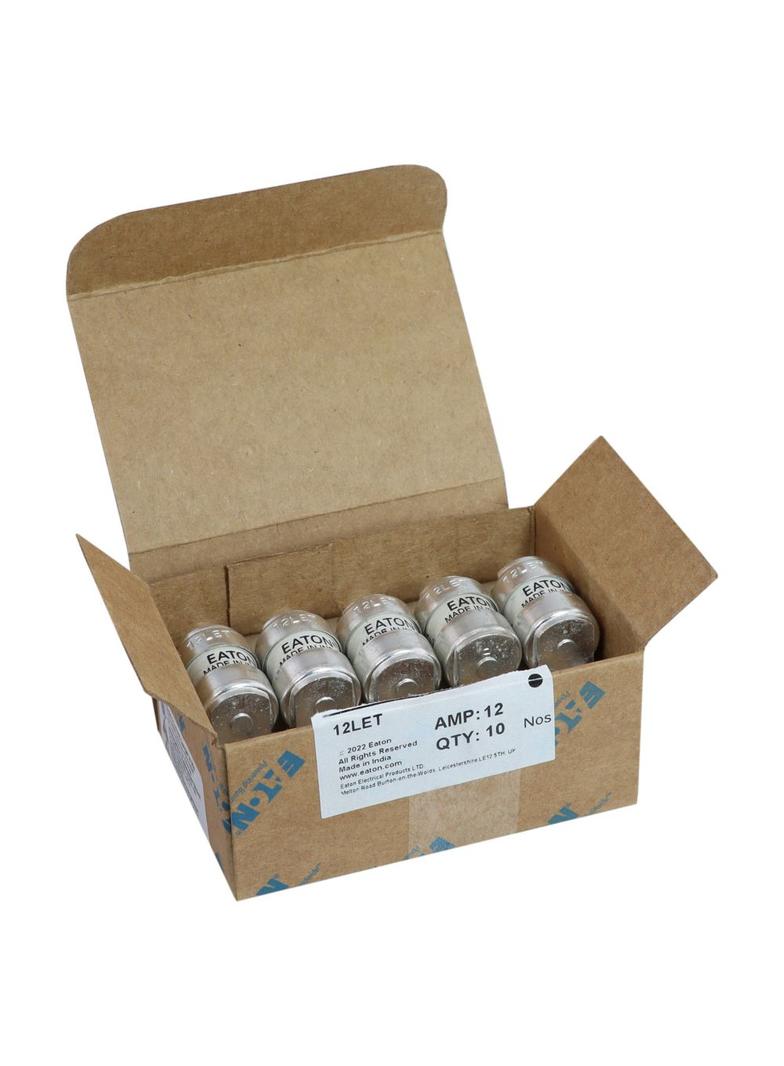 12A 240V AC TYPE T FUSE(10) Wkładka szybka 12A AC 240V DC 150V BS88 18x56 mm aR BS 12LET EATON