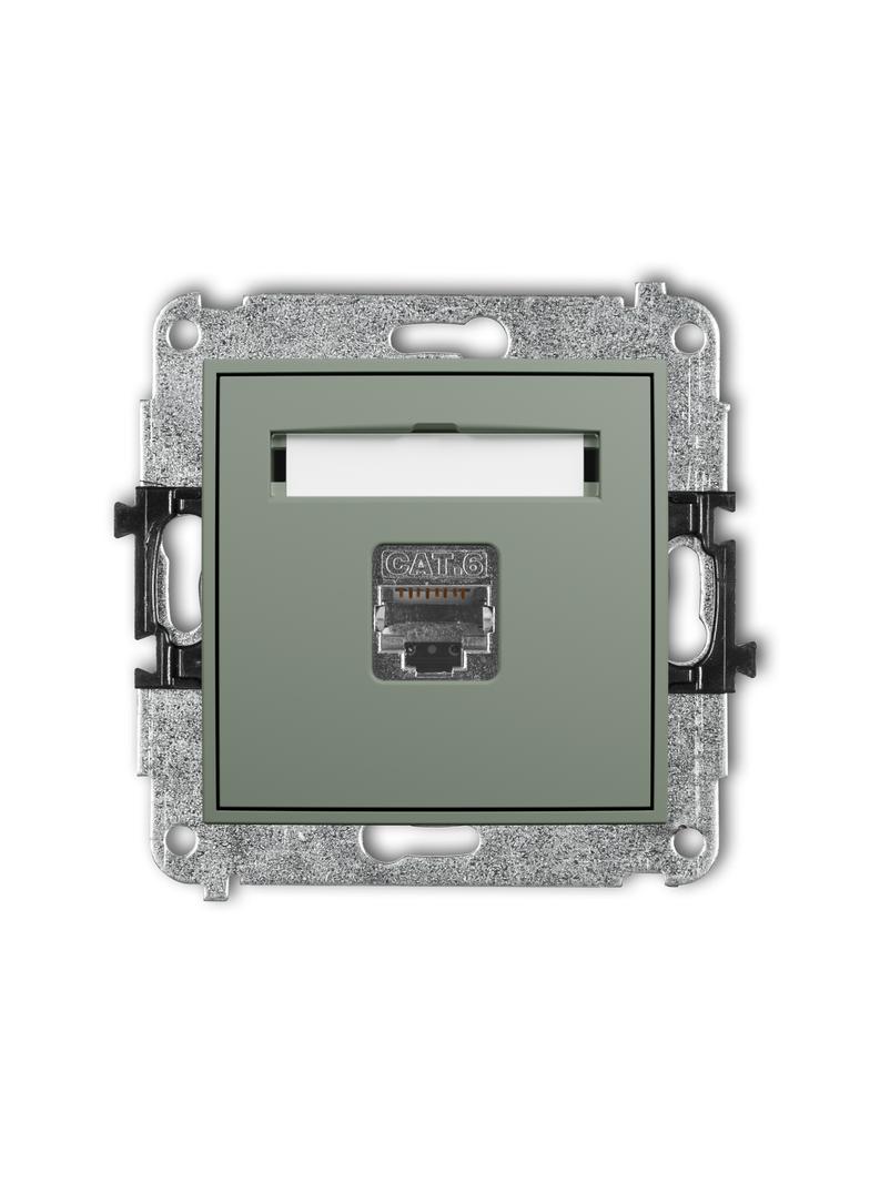 ICON Mechanizm gniazda komputerowego pojedynczego 1xRJ45, kat. 6, ekranowany,  8-stykowy szałwiowy