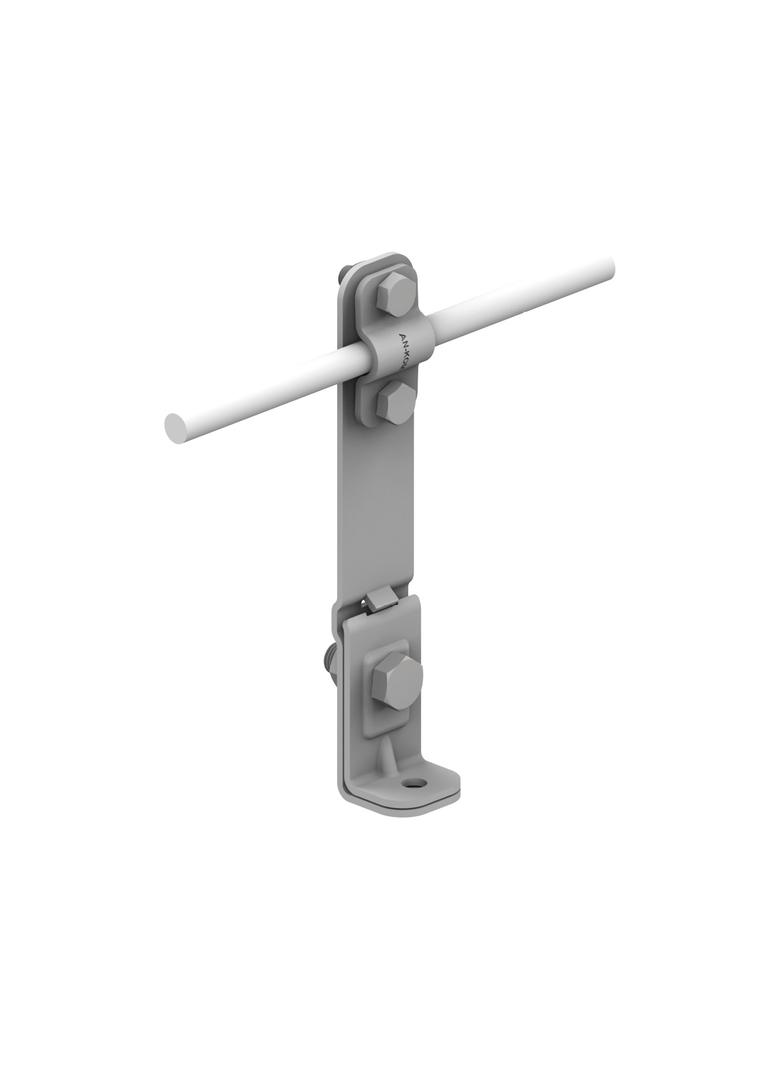 Uchwyt na blachę krawędz. kątowy Z-śruba H=14,5cm /OG/