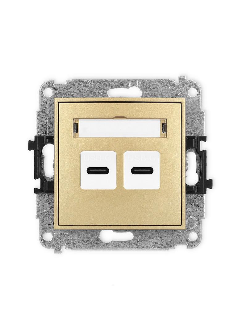 ICON Mechanizm ładowarki USB podwójnej 2xUSB C, 20W max. złoty