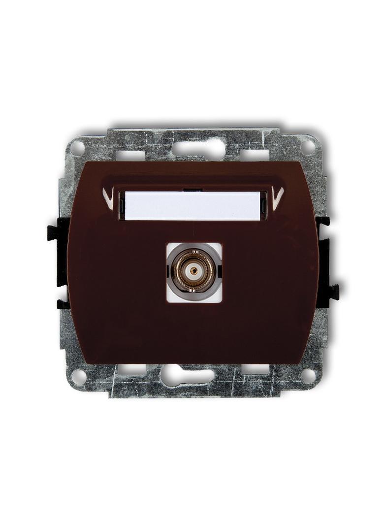 TREND Mechanizm gniazda pojedynczego BNC brązowy