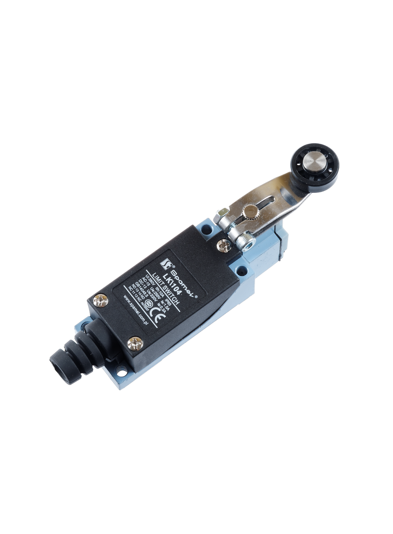 ŁĄCZNIK KRAŃCOWY (METAL / TWORZYWO) DŹWIGNIA Z ROLKĄ