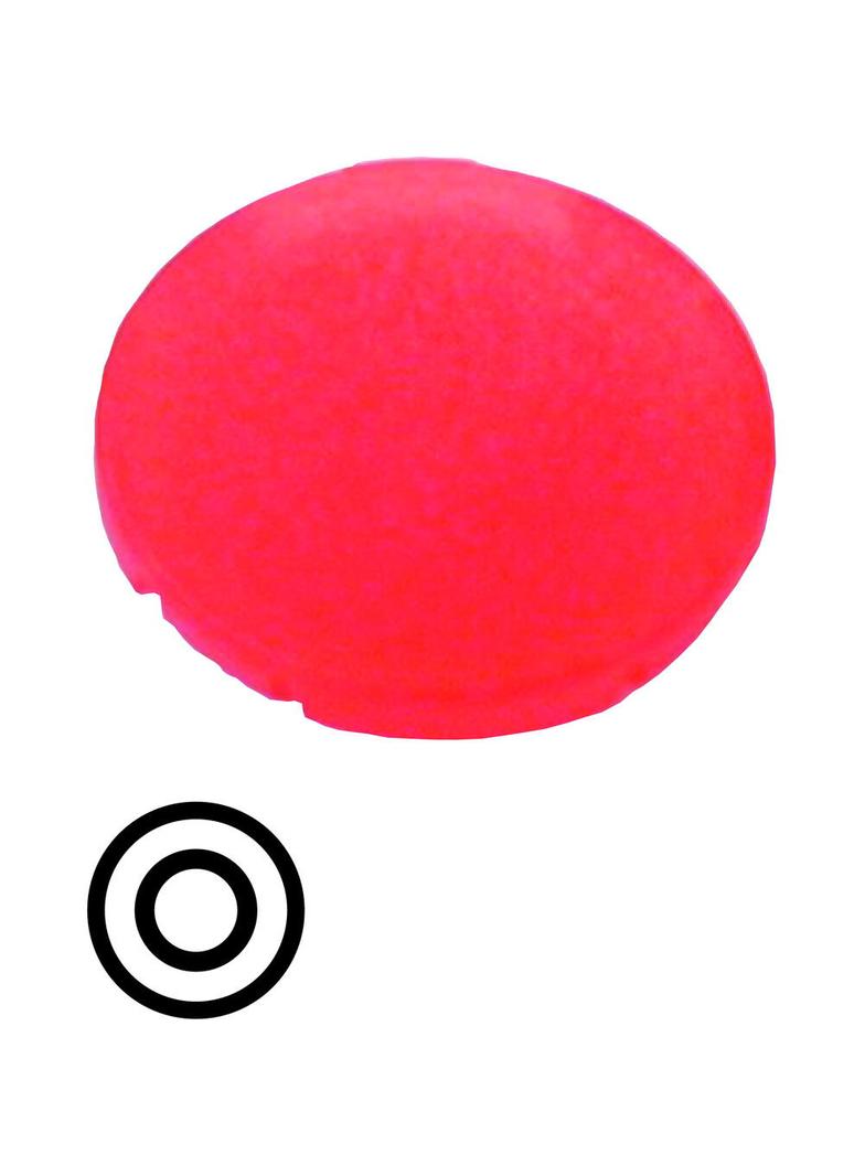 M22-XDL-R-X0 Soczewka przycisku 22mm płaska czerwona z opisem /O/ 218159 EATON