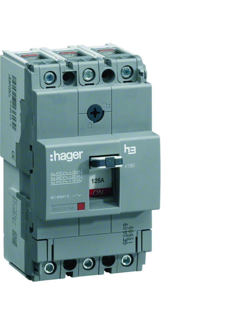 Wyłącznik mocy x160 3P 25kA 160A HHA160H HAGER