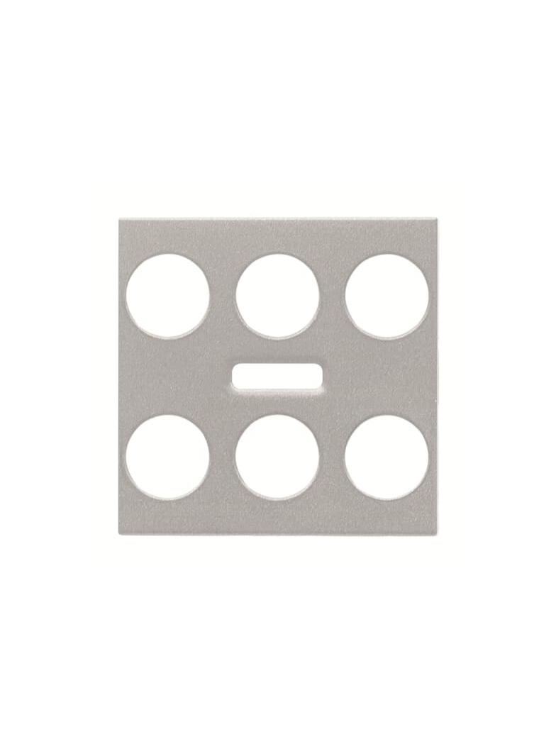 POKRYWA PRZYCISKU 3/6 + CZUJNIK IR KNX -KNX-SREBRNY