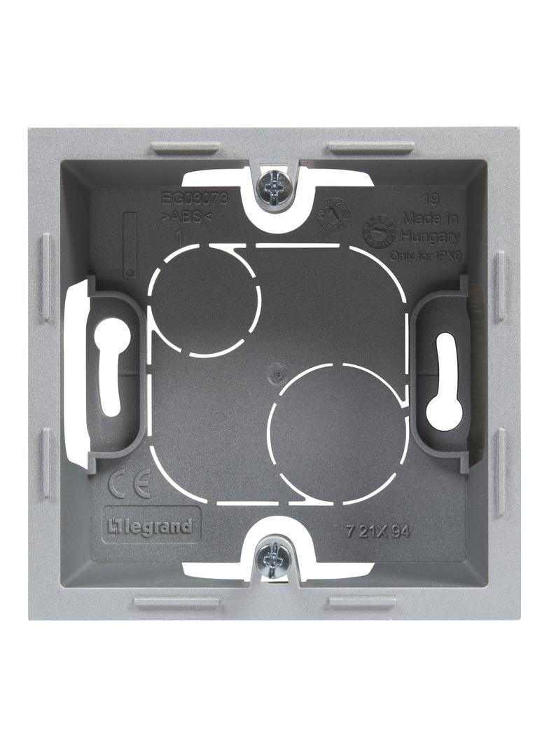 Suno Pojedyncza Puszka Natynkowa Aluminium 721394 LEGRAND