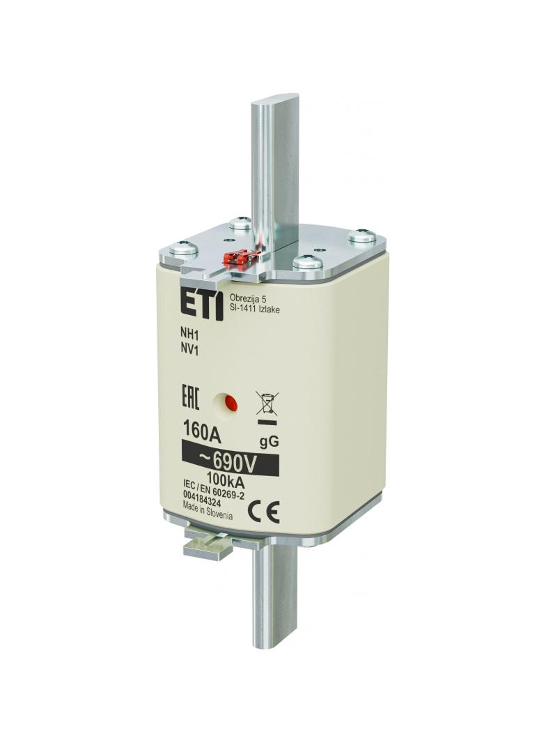 Wkładka topikowa NH zwłoczna KOMBI NH1 gG 160A 690V 004184324 ETI