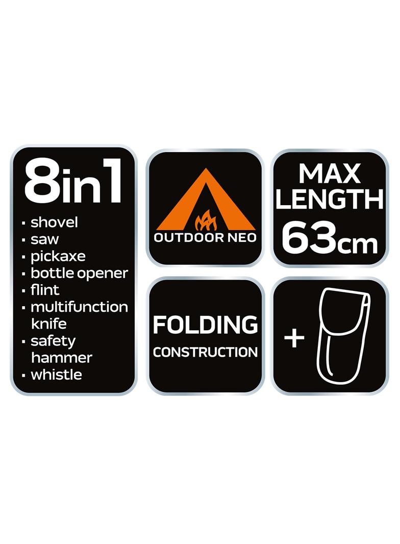 Wielofunkcyjna saperka survivalowa 8 w 1