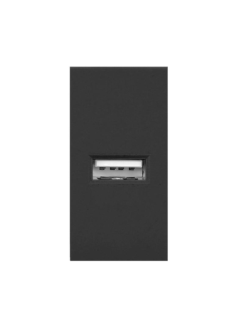 NOEN USB, port modułowy 22,5x45mm z ładowarką USB, 2,1A 5V DC, czarne OR-GM-9010/B/USB ORNO