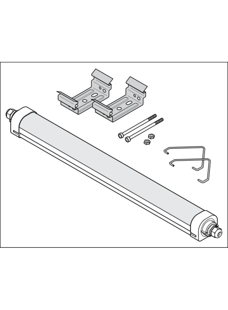 Oprawa DAMP PROOF COMP TH 1500 V 62W 840 IP66