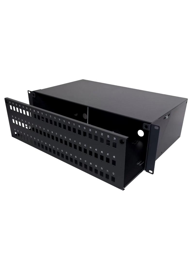 Panel 19'' 3U z frontem 72xSC simplex/LC duplex/E2000, light version Partners P3-S720000-LV C&C
