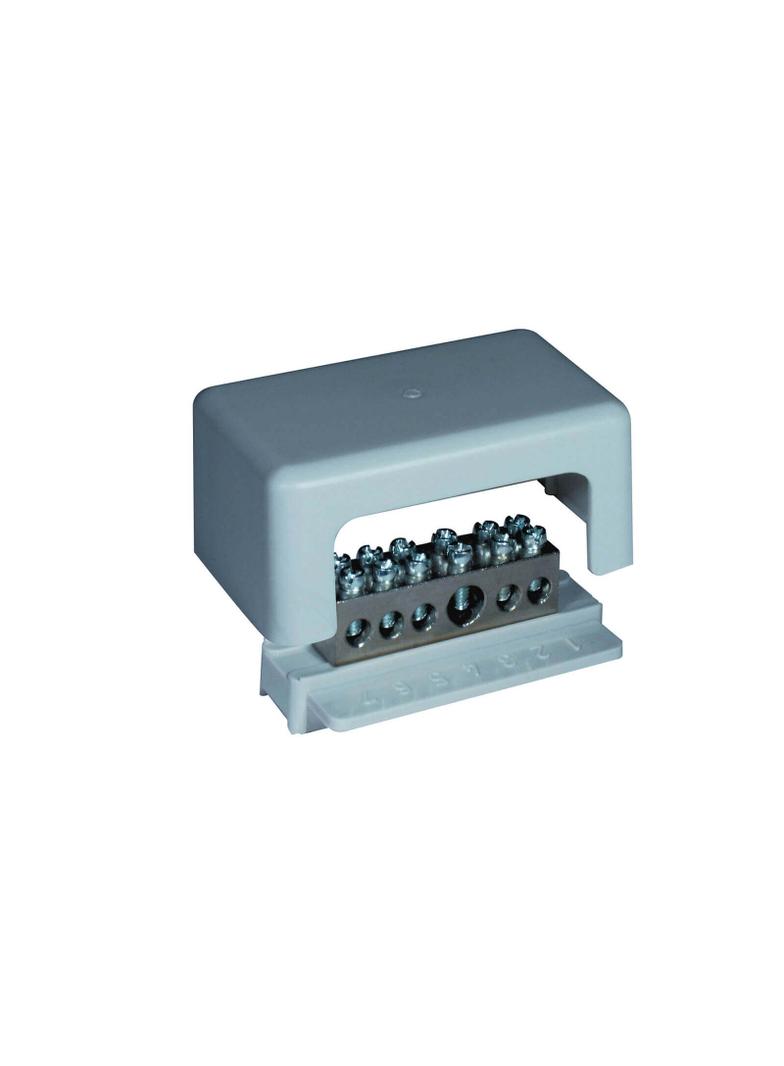 SWP1 ,  Szyna Wyrównująca Potencjał, 1x25mm2, 8x10mm2, szary