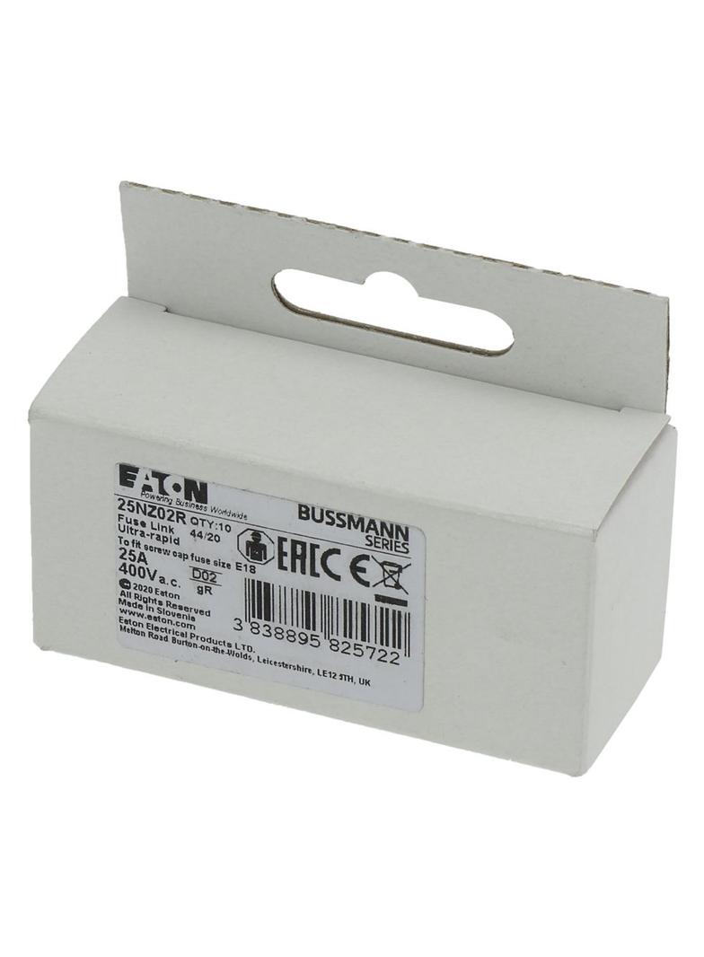 FUSE-D02 25A GR 400VAC E18 Wkładka D02 25A GR 400VAC E18 25NZ02R EATON