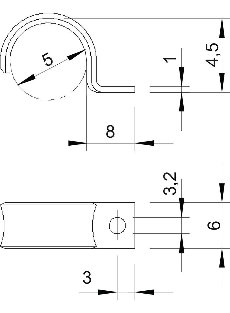 WN 7855/A, UCHWYTY DO PRZEW.5MM OC.G.Ż.CHR