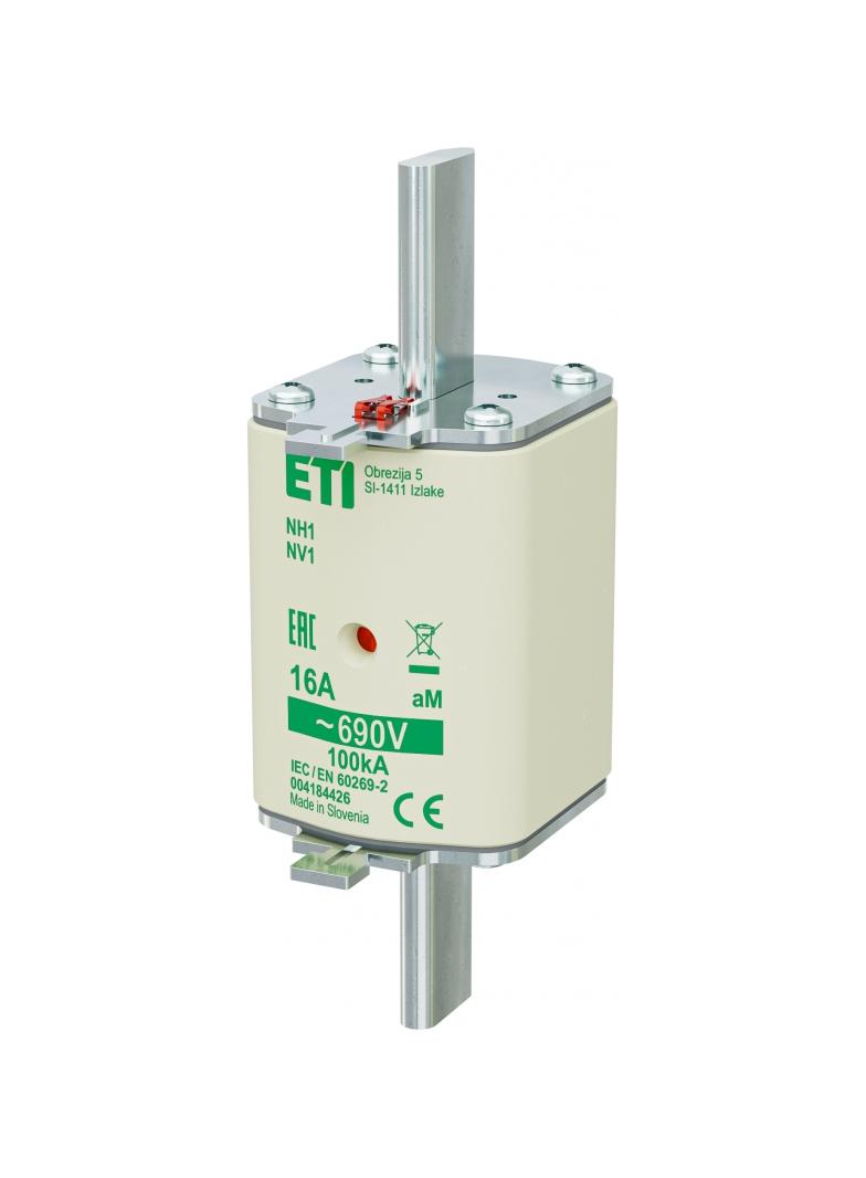 Wkładka topikowa NH silnikowa KOMBI NH1 aM 16A 690V 004184426 ETI