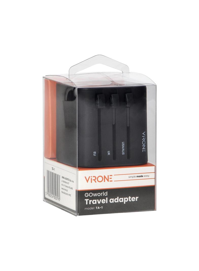 GOworld uniwersalny adapter podróżny do ponad 200 krajów świata, 100-240V, 8A TA-1 ORNO