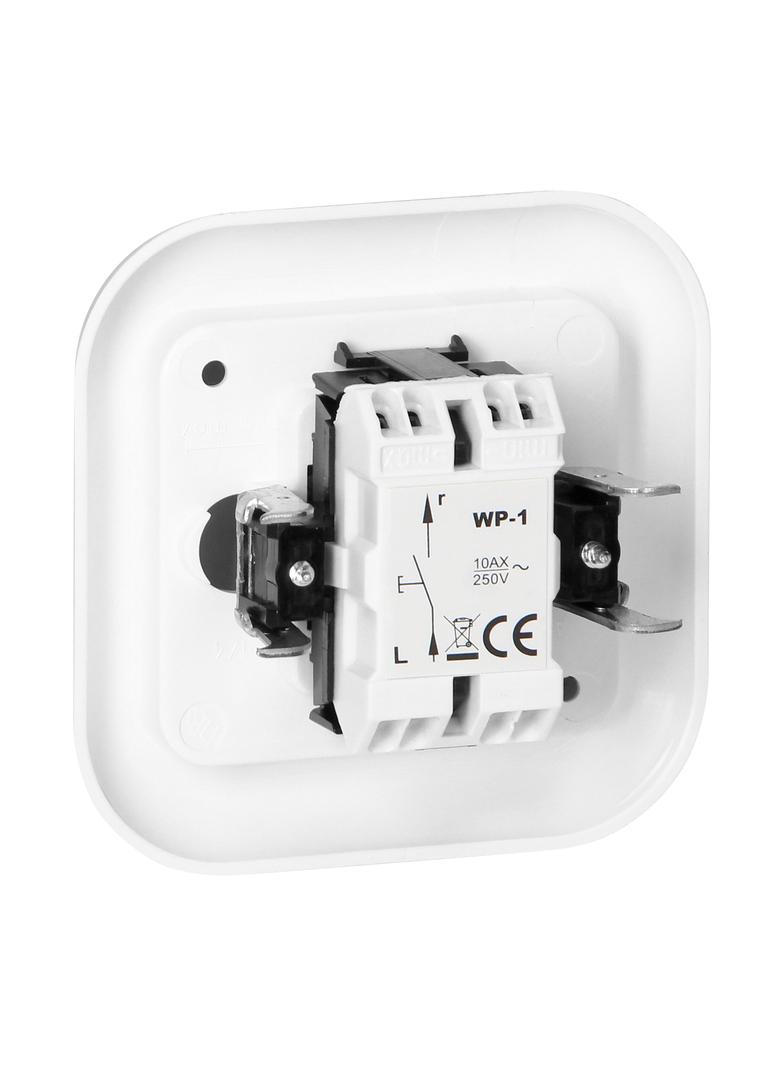 Łącznik podtynkowy 10A, 250V, 1-biegunowy, FAN, biały WP-1F BIAŁY ORNO