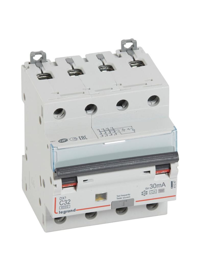 WYŁĄCZNIK RÓŻNICOWONADPRĄDOWY P 314 4P C 32A 30MA TYP F SERII DX3, Legrand