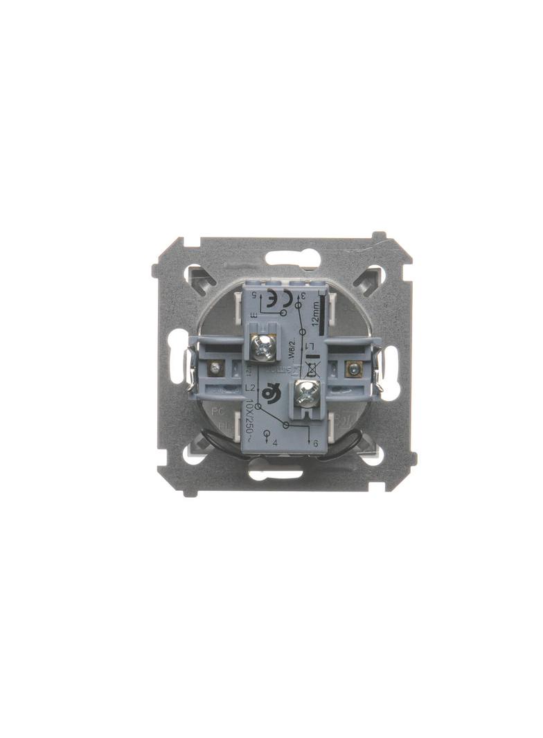 Simon 54 Łącznik schodowy podwójny z podświetleniem bez piktogramu 10A 250V zaciski śrubowe srebrny mat DW6/2L.01/X/43 KONTAKT