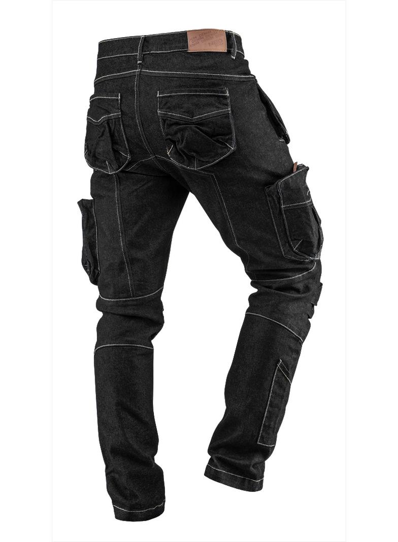 Spodnie robocze 5-kieszeniowe DENIM, czarne, rozmiar XL
