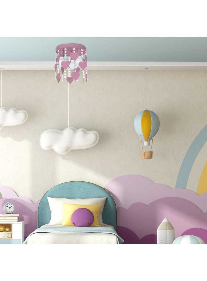 Milagro plafon Corazon 3xE27 różowy MLP1149